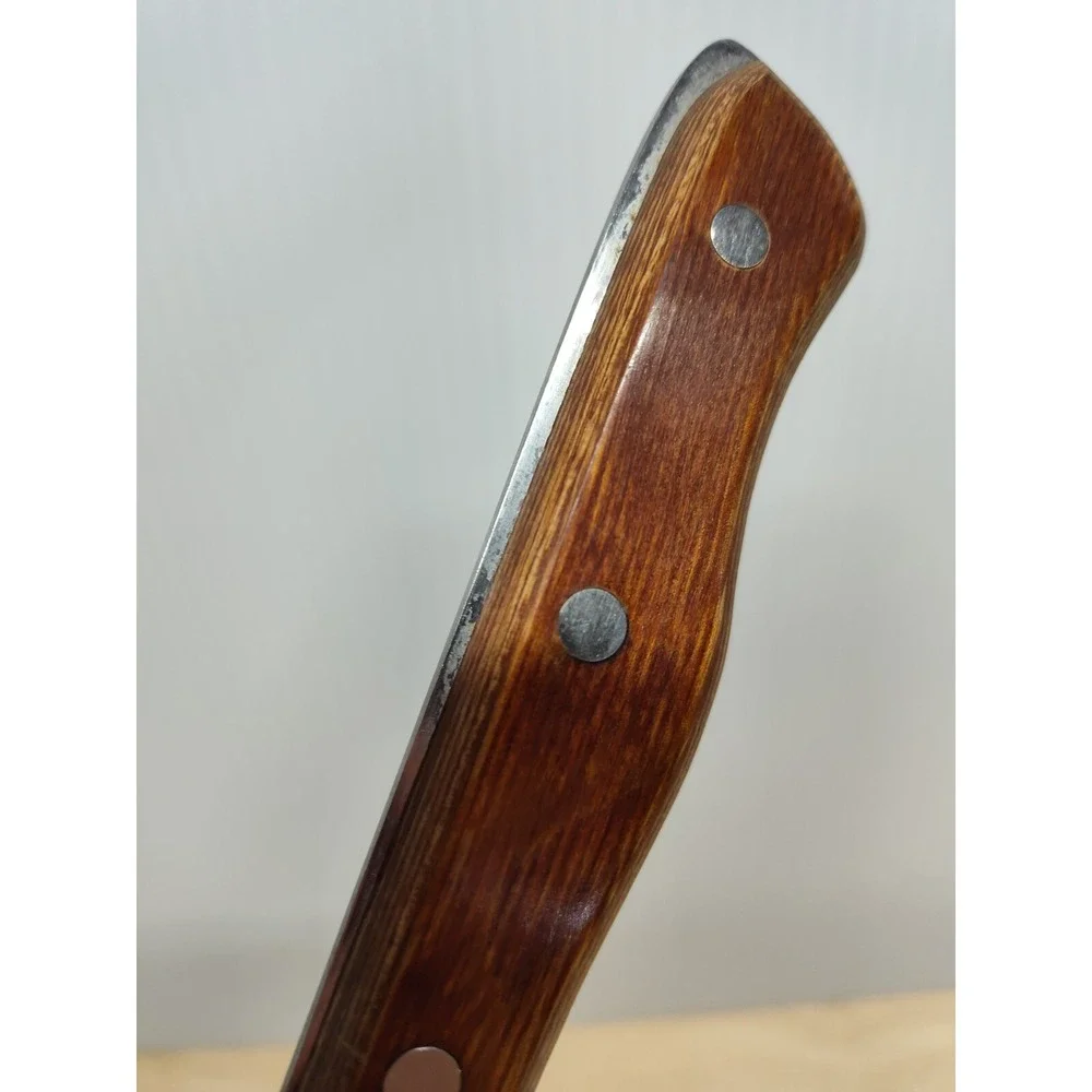 Maxam Steel Japan 11 inch carving fork wooden handle vintage replacement prop